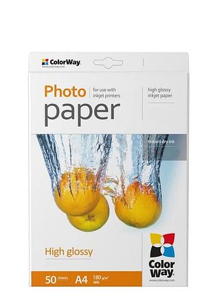 Бумага для фотопечати colorway a4 glossy 180 г/м² 50 листов