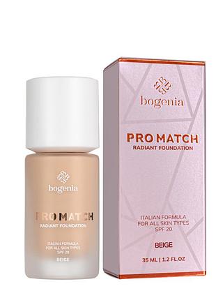 Тональний крем для обличчя bogenia pro match radiant foundation (bg609), 003 beige бежевий
