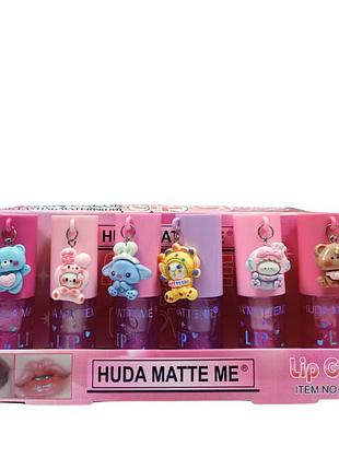 Набор блесков-тентов для губ huda matte me x-695, 6 штук