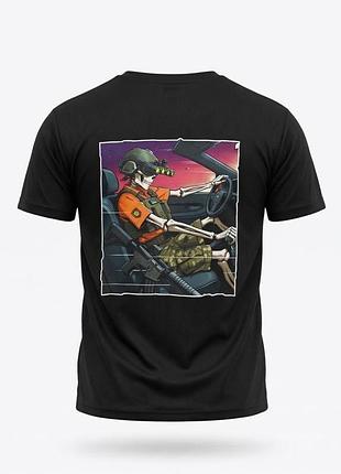 Тактическая футболка selion водитель black тр6930