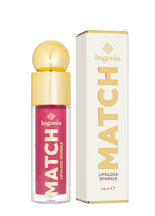 Блеск для губ bogenia match lipgloss sparkle с шиммером стойкий (bg712), 06 розовый