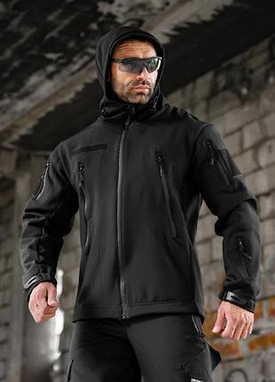 Тактична куртка softshell masad чорна