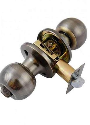 Ручка межкомнатная круглая с ключом 607 aс (15-25-002) джанес тм fzb
