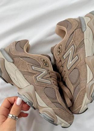 Кросівки жіночі new balance 9060 brown замшеві