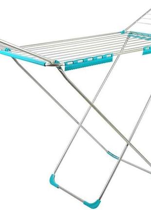 Сушилка для белья elegancie из анодированного алюминия 18м бирюзовая тм eurohome