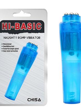 Вибратор для клитора chisa hi-basic naughty romp, голубой 2