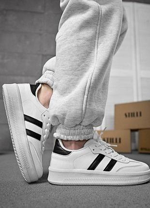 Женские кроссовки samba white / black нп4536