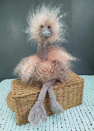 Новая мягкая игрушка страус jellycat odette ostrich оригинал с биркой 50см.