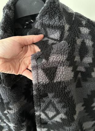 🐻‍❄️pull&bear хутряна чоловіча куртка шерпа 4