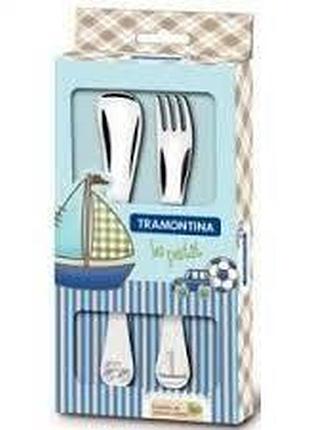 Столовые приборы дит. tramontina baby le petit blue x2 пр