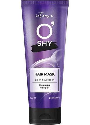 Маска для волосся 200мл intense biotin collagen тм oshy