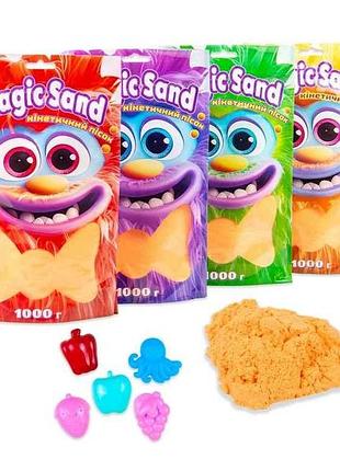 Кинетический песок magic sand в пакете 39404-7 оранжевый 1кг тм strateg