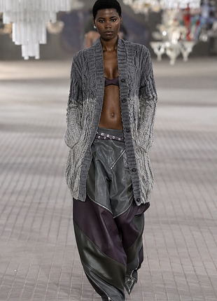 Кардиган жіночий diesel сірий із вовною