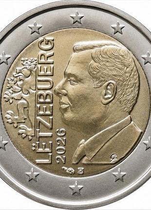 076 2 евро 2026 год новый дизайн биметалл, 8.5g, ø 25.75mm no2406