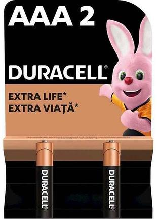 Батарейка лужна lr03/aaa 2шт (блістер) basic 1.5v 77133 тм duracell