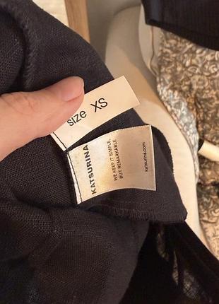 Штани жіночі katsurina чорні лляні широкі висока посадка xs нові