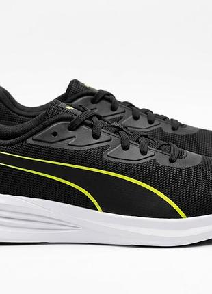 Кросівки чоловічі puma night runner v3.5 чорні з салатовим 43 (28 см)