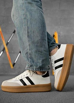 Женские кроссовки samba white/grey нп4928