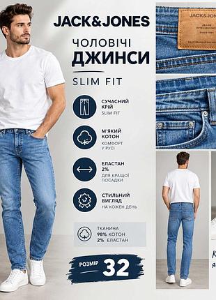 Мужские джинсы фирмы jack &amp; jones.