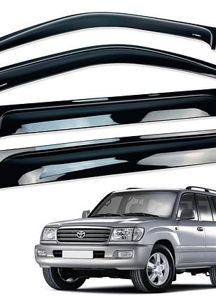 Дефлекторы окон (ветровики) toyota lc 100 2003-2007 (hawk)