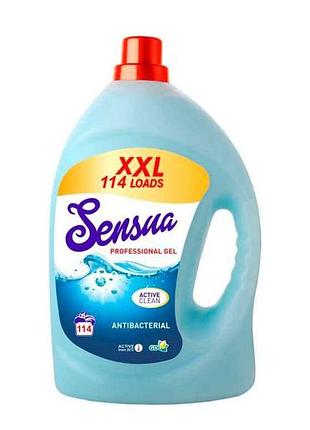 Засіб д/прання всіх типів тканин professional gel antibacterial 4л тм sensua