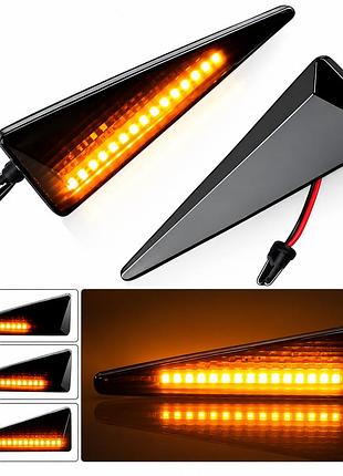 Динамичные led повторители поворотов renault megane 2, megane cc, scenic 2, espace 4 (комплект 2-шт)