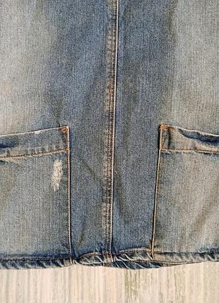 Mango джинсовий міні сарафан на бретелях розмір м 4