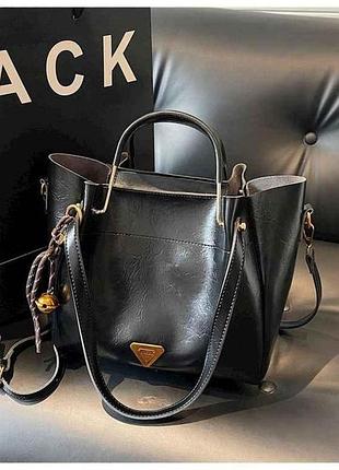 Сумка эко кожа черная женская kelly 23*15*16см 1009-1 тм китай