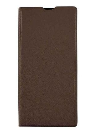 Чехол-книжка redmi style case для note 14 5g dark brown тм gerlax