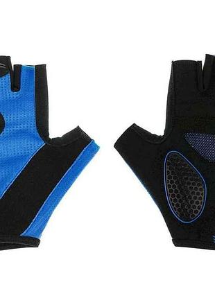 Рукавички з короткими пальцями catch 20 blue/black l тм onride