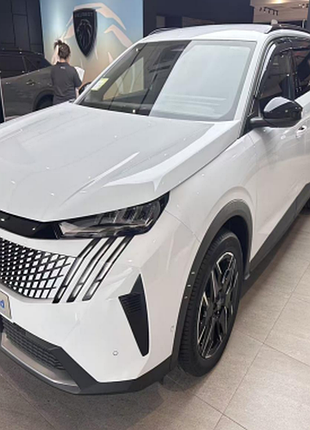 Дефлекторы окон (ветровики) peugeot 3008 2024+ нерж. з хром полоскою (hawk)