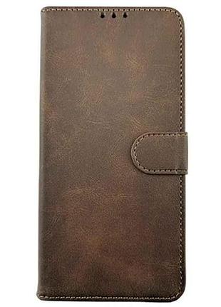 Чехол-книжка redmi/poco flip cover leather для note 14 pro 5g/x7 темно коричневый тм gerlax