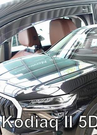 Дефлектори вікон (вітровики) skoda kodiaq 2024-> 5d (вставні, кт - 4шт) (lse)
