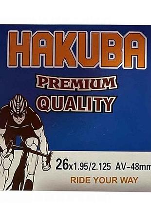 Камера для велосипеда антипрокольна з рідиною d-26 х 1.95/2.125 av 48mm тм hakuba