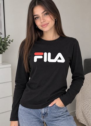Жіночий чорний лонгслів fila