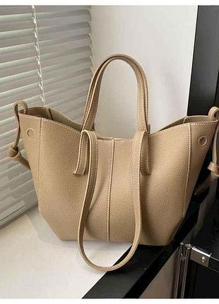 Сумка эко кожа молочная женская 22*21,5*15см w1775-1 тм китай