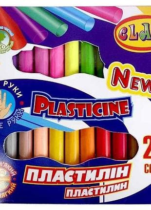 Пластилин 24 цветов чистые руки 24кол, eco, 400гр., 7629c, class тм class