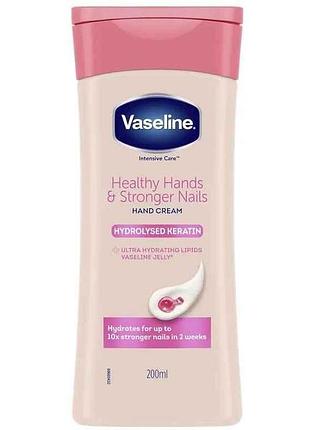 Крем для рук і нігтів 200мл intensive care з кератином тм vaseline