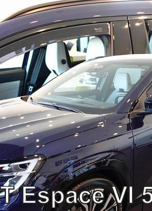 Ветровики для renault espace vi 2023+ (вставные, 4шт) heko 27026