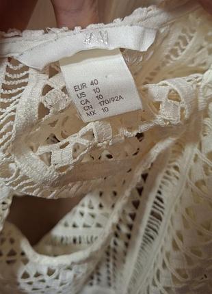 Женская молочная блуза h&amp;m 6