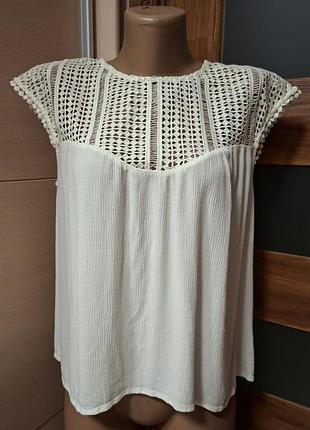 Женская молочная блуза h&amp;m 7