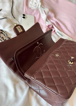 Жіноча сумка преміум classic 2.55 medium chocolate/silver 4