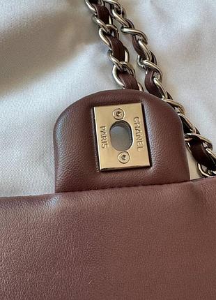 Жіноча сумка преміум classic 2.55 medium chocolate/silver 6