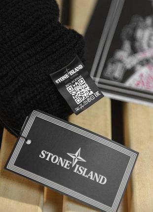 Шапка stone island black вт4716 5