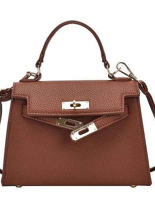 Сумка эко кожа коричневая женская 23*15*6см 1009-4 тм китай
