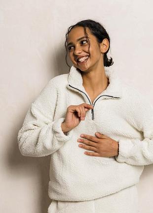 Толстовка теди xxl-3xl. белый