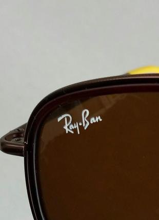 Ray ban ferrari стильные солнцезащитные очки унисекс коричневые с желтым стекло10 фото