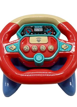 Детский игровой автотренажер hj-9016(blue) звуки машины