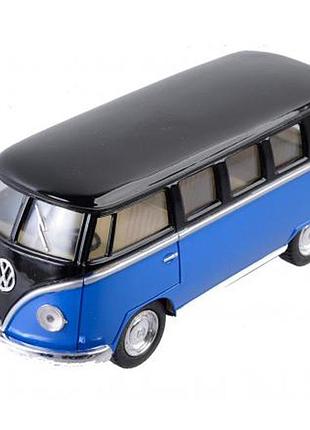 Модель автобус kt5376w volkswagen t2 bus синій
