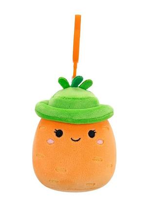 Мягкая игрушка на клипсе морковка каролина squishmallows sqcp00462, 9 см